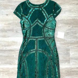 NWT Lulu’s Emerald Green Sequin Dress